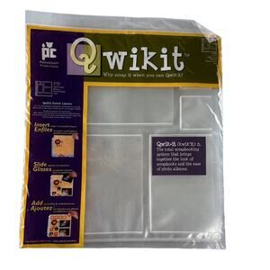 QWIKIT Scrapbook Pocket Pages 12x12 Bottom Pocket Layout 4 Pack Clear #20-8823